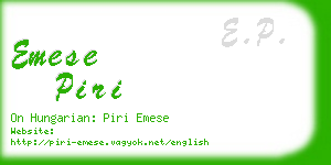 emese piri business card